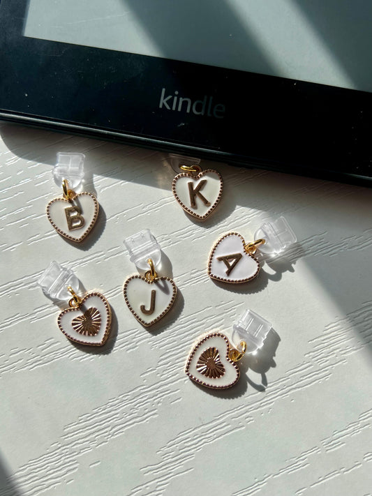 Heart Letters Kindle Charms