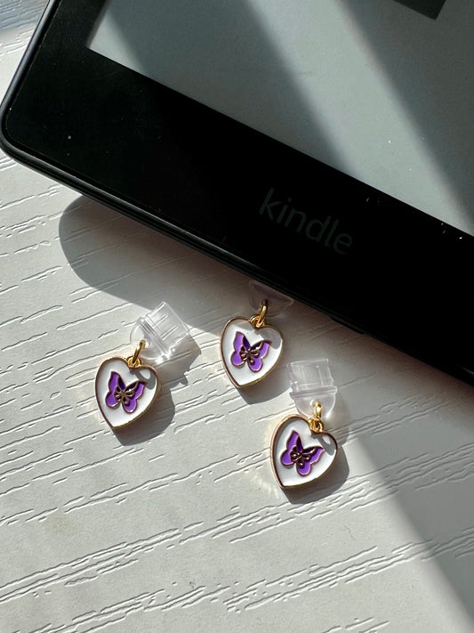 Butterfly Heart Kindle Charms